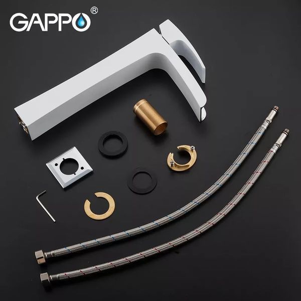 Смеситель для умывальника GAPPO G1007-31, белый/хром