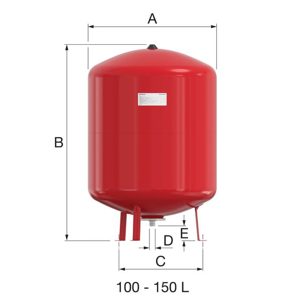 Розширювальний бак для систем тепло/холодопостачання Contra-Flex 150/2,5, 150 л, PN 6 26155 фото