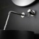 галереи IMEX MONZA BRUSHED NICKEL Змішувач для умивальника зі стіни, нікель матовий - фото 3