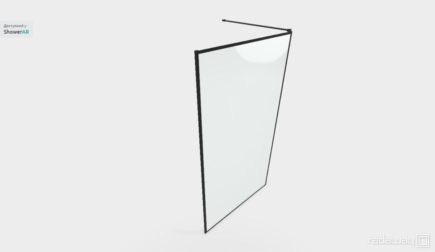 RADAWAY Душова перегородка Modo New Black II Frame 110 см. профіл чорний 389114-54-56