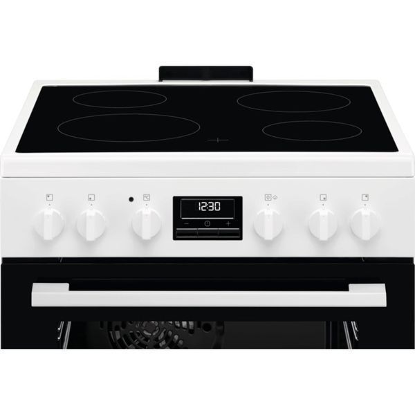 Плита Electrolux електрична склокерамічна, 58л, 60x60см, конвекція, пара, білий