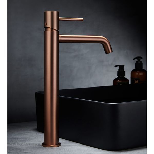 IMEX MONZA BRUSHED ROSE GOLD Змішувач для умивальника високий, PVD матове рожеве золото