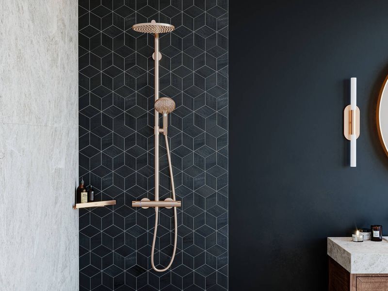 Hansgrohe AddStoris Поличка кутова 14.8 х14.8 x 30.5 см Matt Black (41741670)