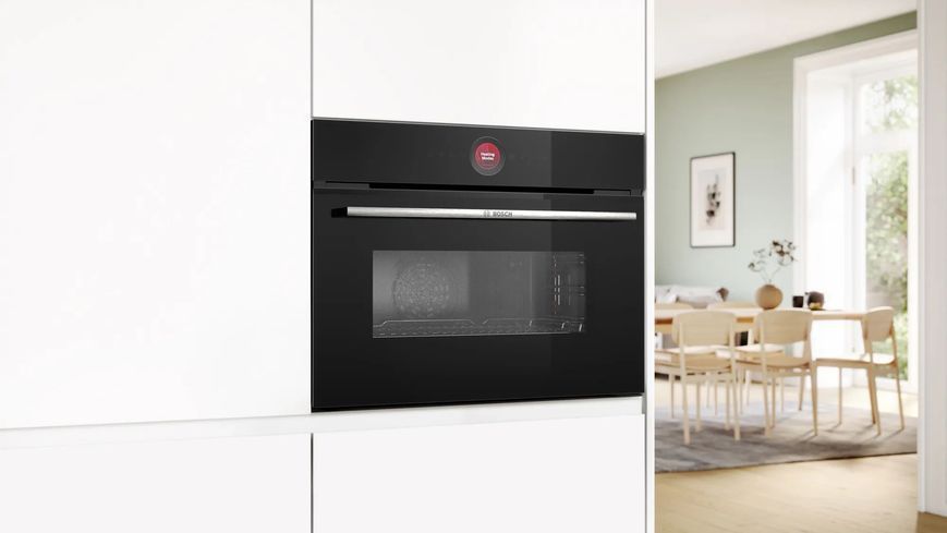 Духова шафа Bosch електрична компактна, 45л, A, дисплей, конвекція, ф-ція мікрохвиль, чорний