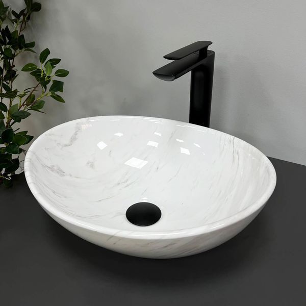 Умивальник (раковина) VBI PARMA MARBLE NATURE GLOSSY накладний