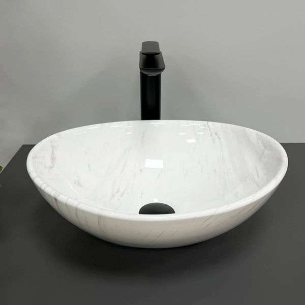 Умивальник (раковина) VBI PARMA MARBLE NATURE GLOSSY накладний