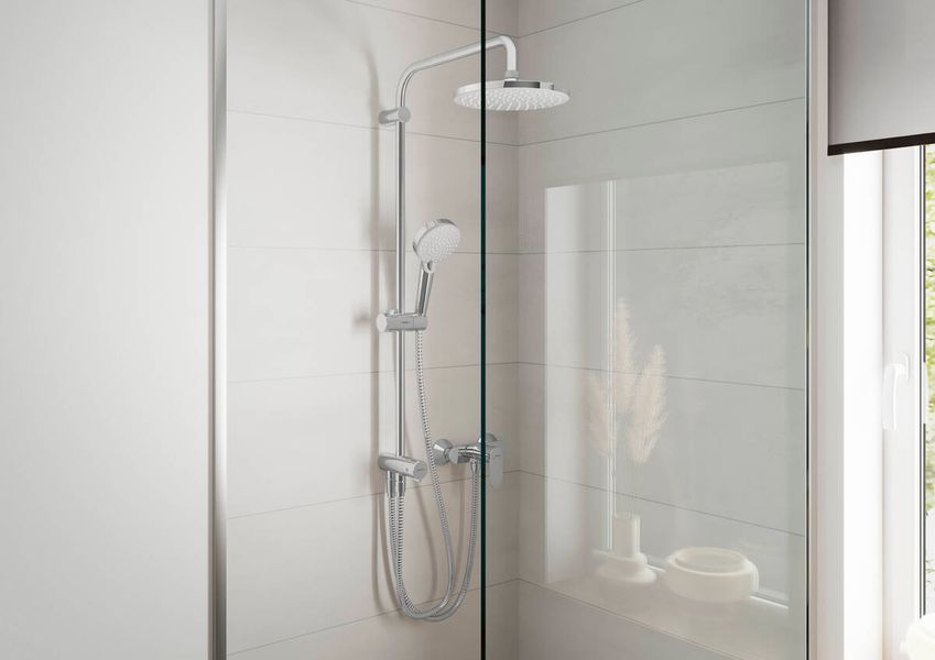 Душевая система Vernis Blend Showerpipe 200 1jet Reno без смесителя, Chrome (26272000)