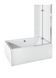 галереї Шторка для ванни BESCO Prestigio 80x150 - фото 1