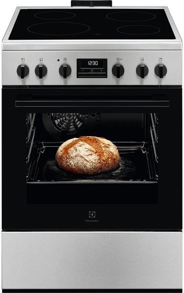 Плита Electrolux електрична склокерамічна, 58л, 60x60см, дисплей, конвекція, пара, нерж