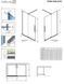 галереи RADAWAY Душевая перегородка Furo Black Walk-in 100см. права 10106538-54-01R+10110494-01-01 - фото 11