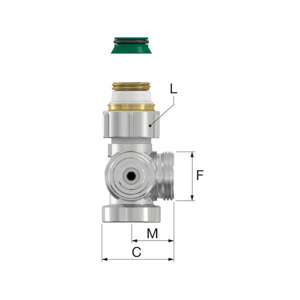 Вузол нижнього підключення Simplex HB UNIVERSAL , 1/2"ЗPx3/4"ЗP зі зливом
