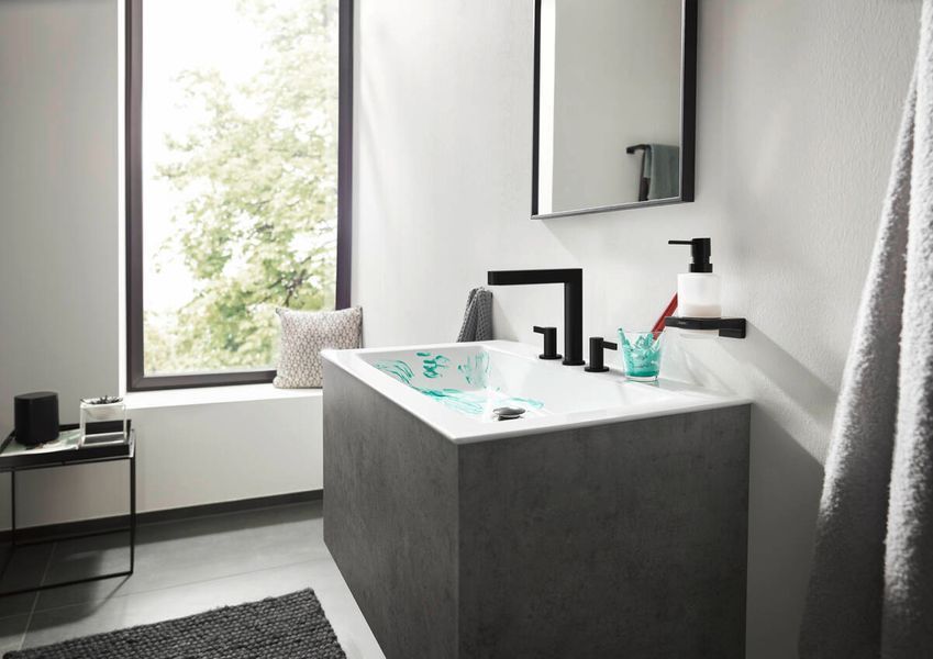 Hansgrohe AddStoris Дозатор підвісний для рідкого мила Matt Black/скло (41745670)