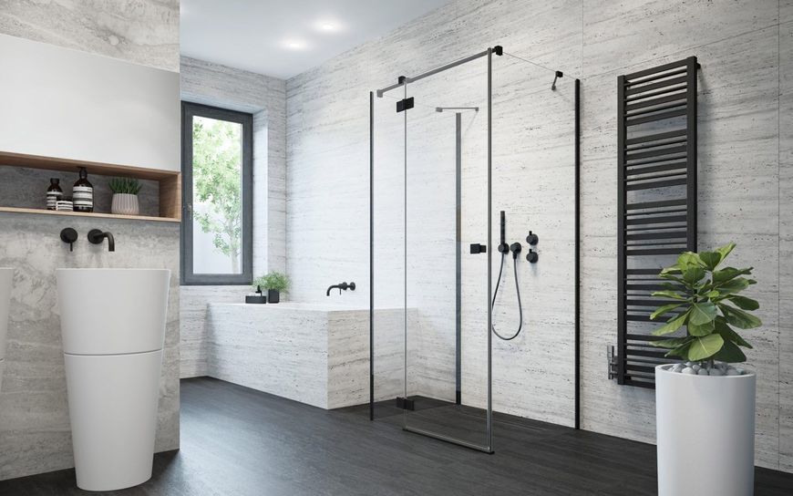 RADAWAY Душова кабіна Essenza Black KDJ 110Lx80x200 1385023-54-01L+1384051-01-01+1384051-01-01