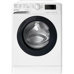 Indesit Пральна машина фронтальна, 6кг, 1200, A+++, 43см, дисплей, інвертор, люк чорний, білий