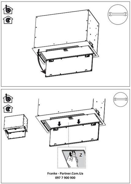 Витяжка Franke вбудовувана 70см, 1120м.куб/год, Box Flush Evo FBFE BK MATT A70, чорний