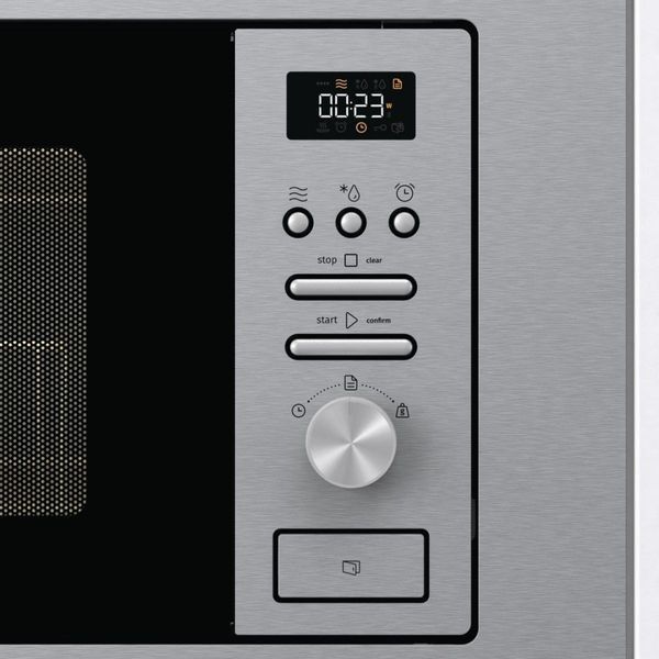 Піч Gorenje мікрохвильова, вбудовувана, 20л, 800Вт, гриль, дисплей, нерж
