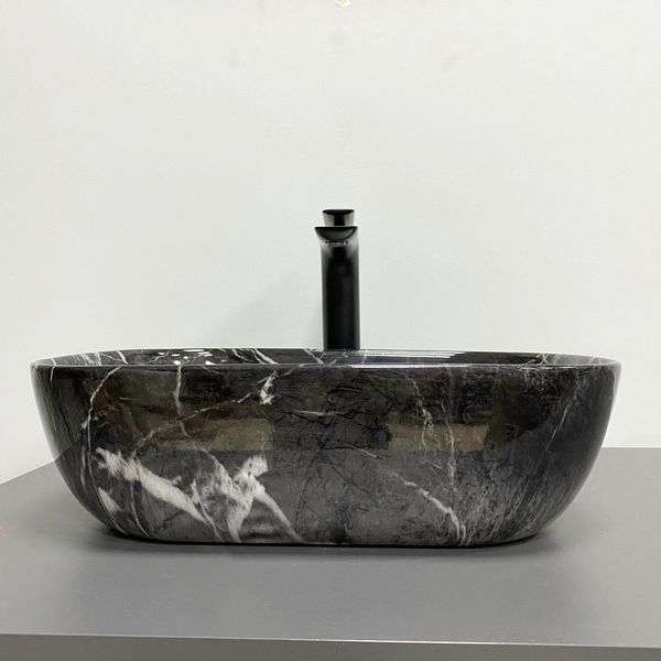 Умивальник (раковина) VBI RAVENNA BLACK OPAL GLOSSY накладний