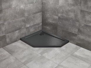 RADAWAY Душевой поддон Doros PT E 100x90L Stone черный