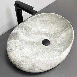 Умивальник (раковина) VBI RICCIA LIGHT STONE GLOSSY накладний