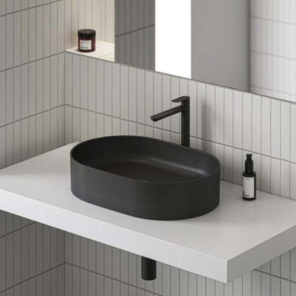 Умивальник Ravak Ceramic 550 O Slim чорний
