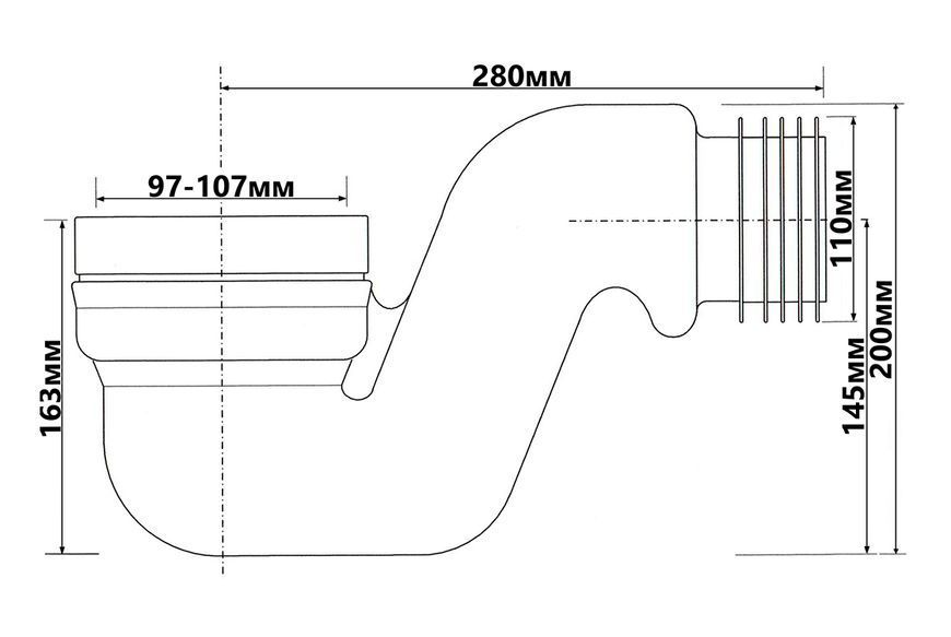 McALPINE Коліно-підключення до WC з трубою гармошкою HC45