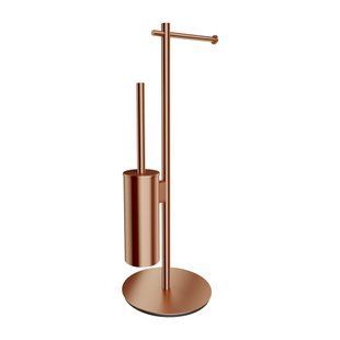 Йоржик з тримачем для туалетного паперу Omnires Modern Project brushed copper (MP60810CPB)