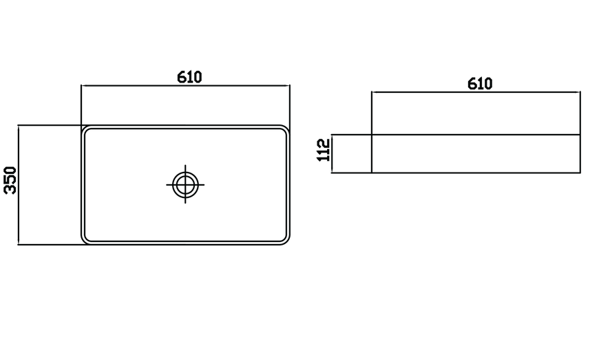Aqua Rodos Умивальник Delos Line Rectangle