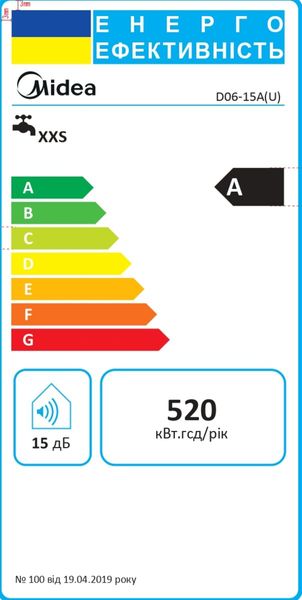 Водонагрівач MIDEA D06-15A(U) 3214 фото