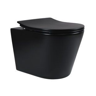 Унитаз подвесной Qtap Scorpio безобедочный с сиденьем Soft-close QT1433053ERMB