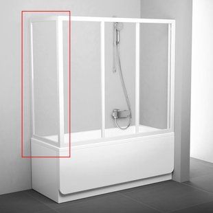 Нерухома стінка для ванни Ravak APSV-70 білий+transparent