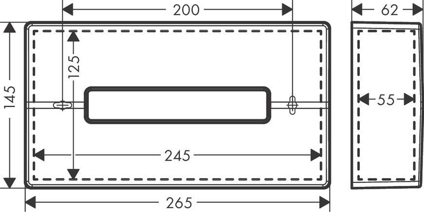 Hansgrohe AddStoris Диспенсер для серветок 6,2 х14,5 x25,5 см Matt Black (41774670)