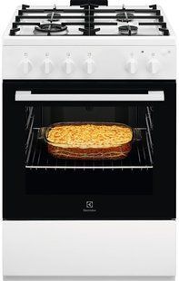 Плита Electrolux газова, 59л, 60x60см, чавун, білий