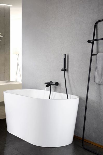IMEX MONZA BLACK MATT Термостатичний змішувач для ванни з душовим набором, чорний матовий