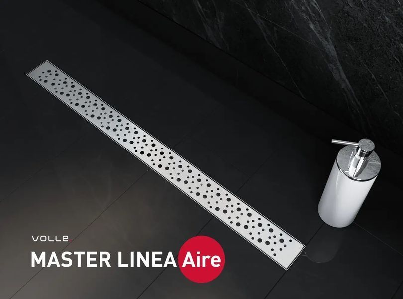 VOLLE MASTER LINEA Aire Душовий канал 600мм, з перфорованою решіткою, хром матовий