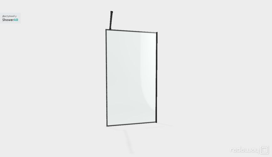RADAWAY Душевая перегородка Nes Black Walk-in II Frame 80 см. стекло прозрачное 10013080-54-56