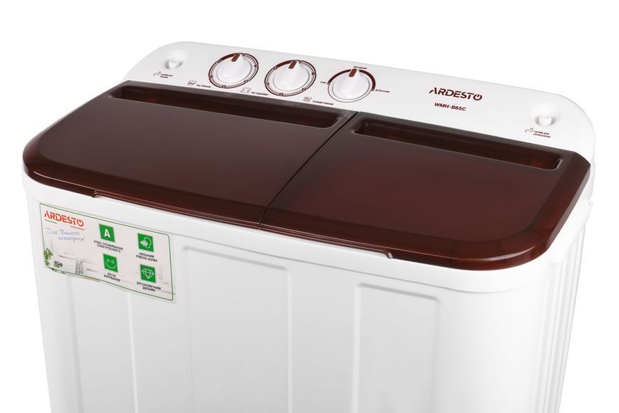 ARDESTO Пральна машина напівавтомат., 6.5кг, 1350, A, 41см, віджим, білий