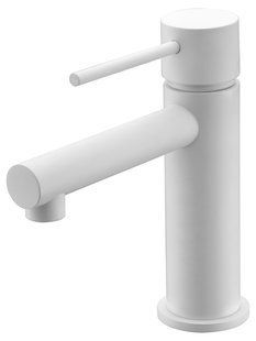 IMEX MILOS STICK Змішувач для умивальника, білий матовий