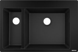 Hansgrohe Кухонна мийка мойка S510-F635 770х510 на дві чаші 180/450 Graphiteblack (43315170)