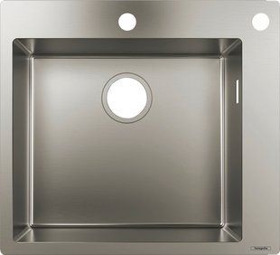 Hansgrohe Кухонна мийка мойка S711-F450 на стільницю 2x35d 550х500 Stainless Steel (43305800)