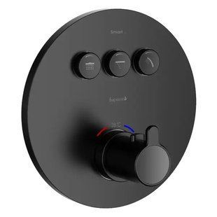 Змішувач прихованого монтажу SMART CLICK(термостат 3-F, R, кнопки з регулюванням потоку), чорний матовий ZMK101901234