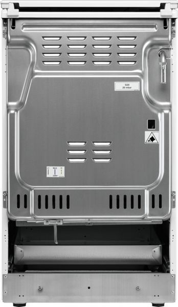 Плита Electrolux комбінована, 57л, 50x60см, дисплей, конвекція, чавун, білий