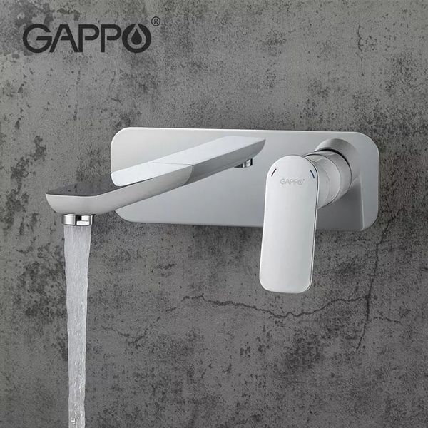 Смеситель для умывальника GAPPO G1048-22, белый/хром