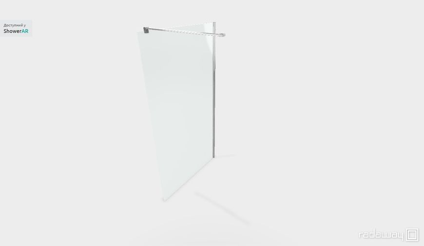 RADAWAY Душевая перегородка Nes Black Walk-in II 80 см. стекло прозрачное 10013080-54-01