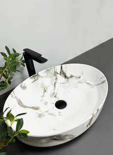 Умивальник (раковина) VBI UDINE CARRARA GLOSSY накладний