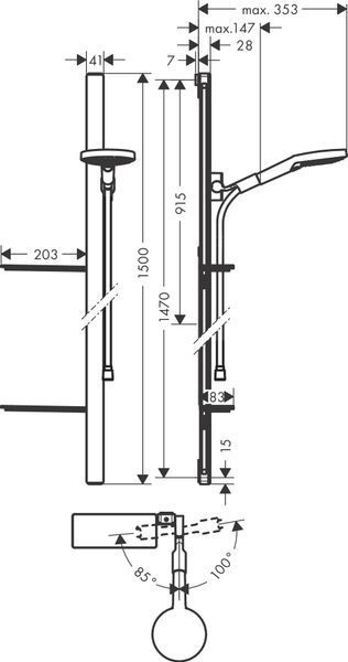 Hansgrohe Душовий набірRaindance Select S 120/150 см 3Jet Chrome (27646000)