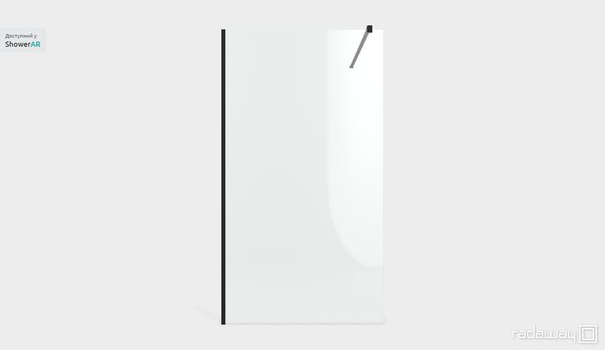 RADAWAY Душова перегородка Nes Black Walk-in II 100 см. скло прозоре 10013100-54-01
