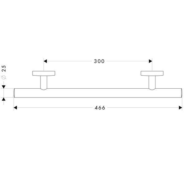 Hansgrohe Logis Рушникотримач 30/46.6 см, хром (40513000)