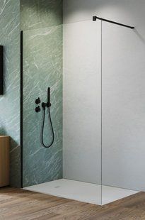 RADAWAY Душова перегородка Nes Black Walk-in II 120 см. скло прозоре 10013120-54-01