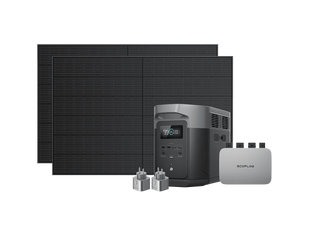 Комплект EcoFlow PowerStream - мікроінвертор 600W + зарядна станція Delta Max 2000 та сонячні панелі 2х400 4270 фото