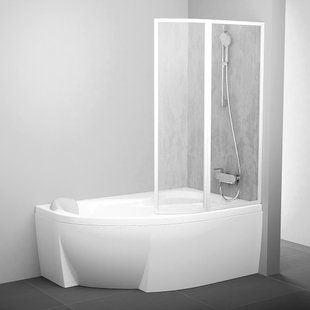 Шторка для ванни Ravak VSK2 Rosa 160 R білий+rain